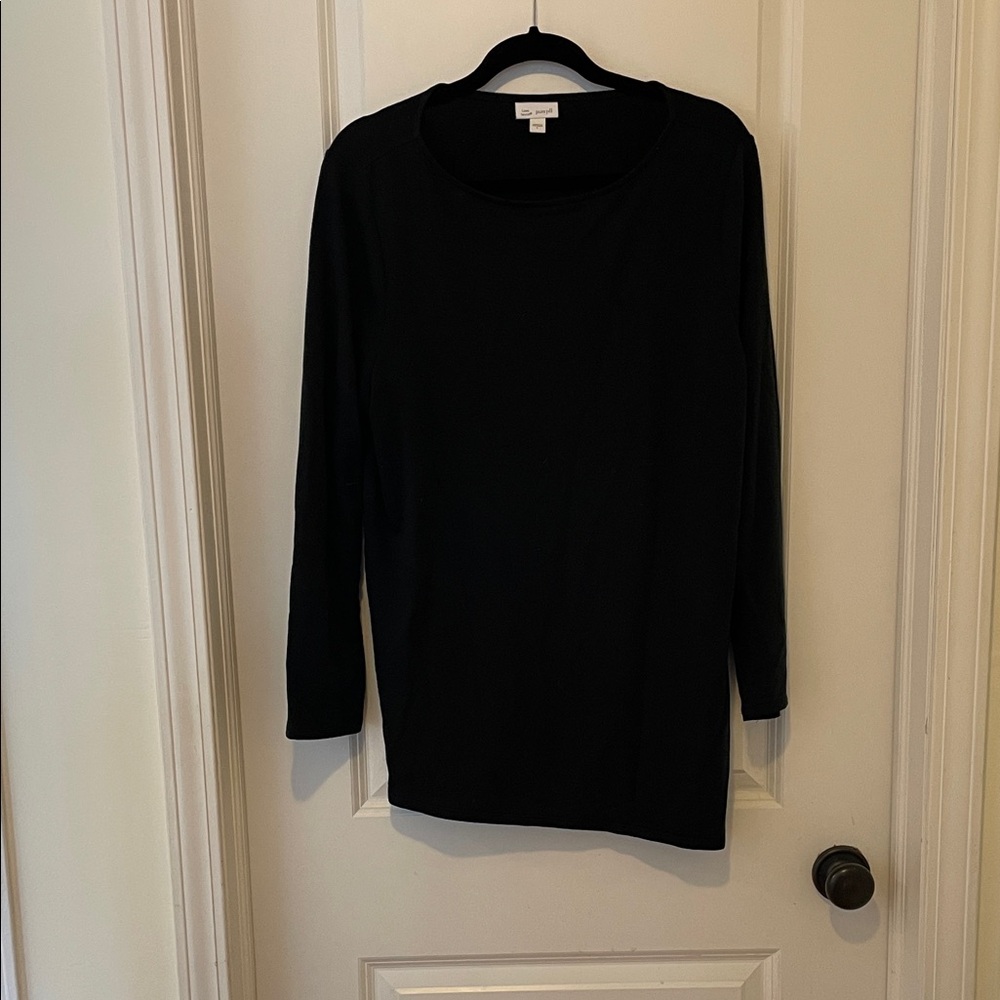Elegant Black Long Sleeve Women's Top